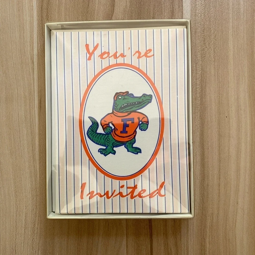 New Vintage University of Florida UF Gators Party Invitations 10 Count Pack